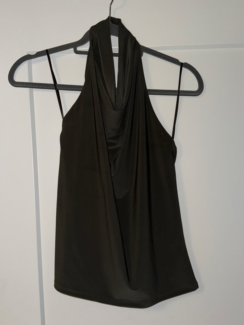 Wilfred Green Draped Cowl Halter Tank with Open Back